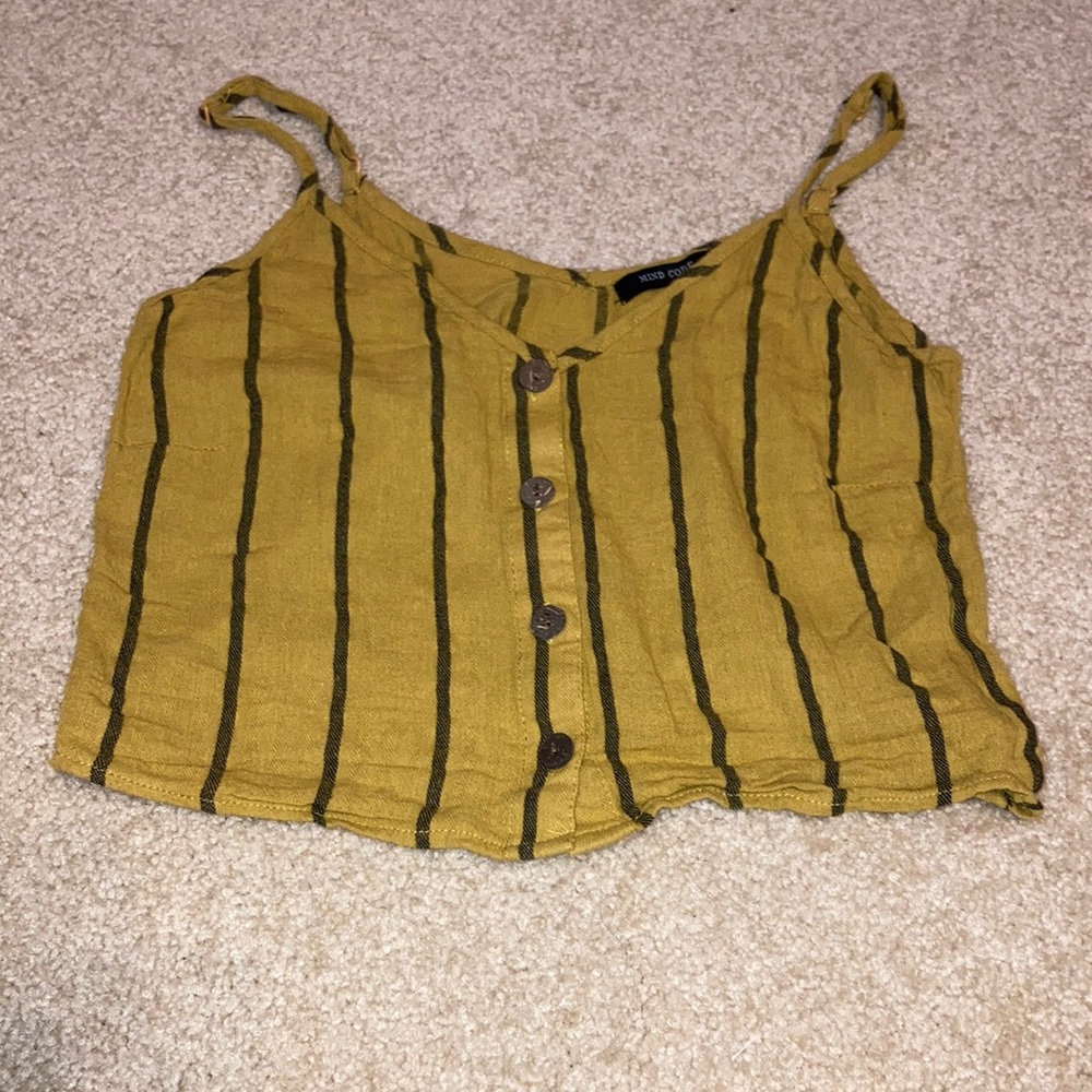 Mustard yellow crop top